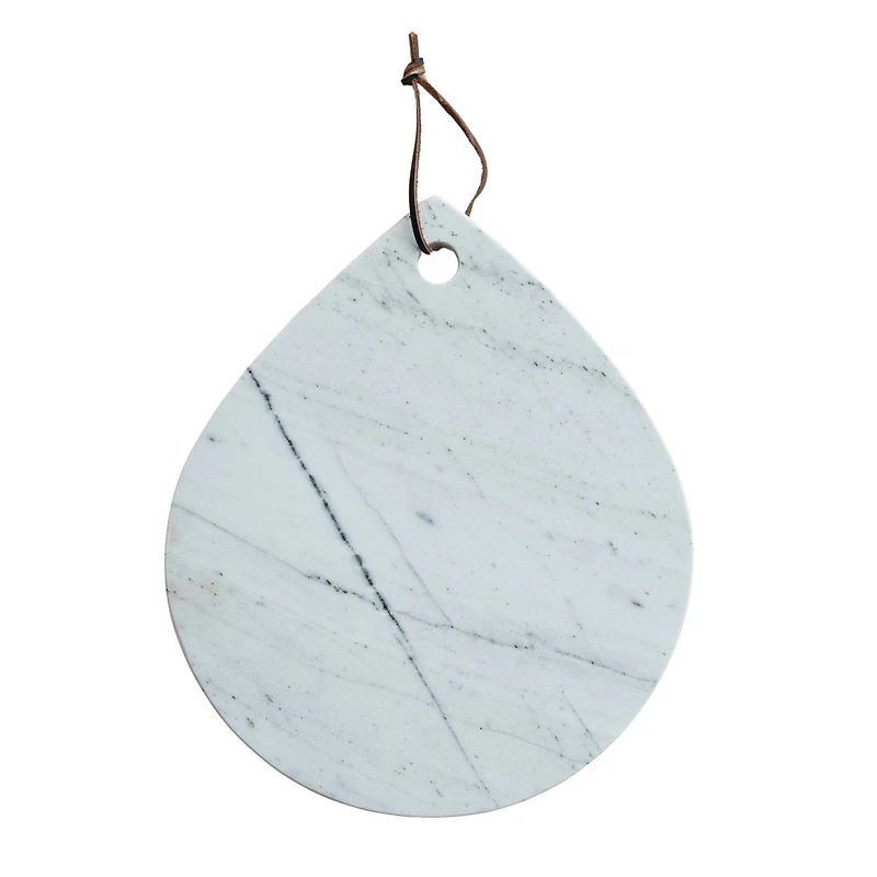 Hello Honey® 14" White Mélange Marble Board with Handle