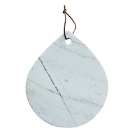 Hello Honey® 14" White Mélange Marble Board with Handle