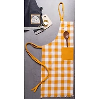 Pumpkin Spice Heavyweight Check Fringed Chef Apron