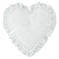 Atlantic White Satin Edge Heart Pillow
