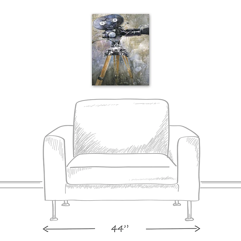 Camera Painting 16" x 20" Canvas Wall Art