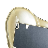 Glitzhome® 34.25" Modern Gold Foil Metal Frame Wavy Wall Mirror