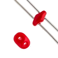 12 Pack: John Bead Superduo Two-Hole Red Czech Glass Beads, 5mm