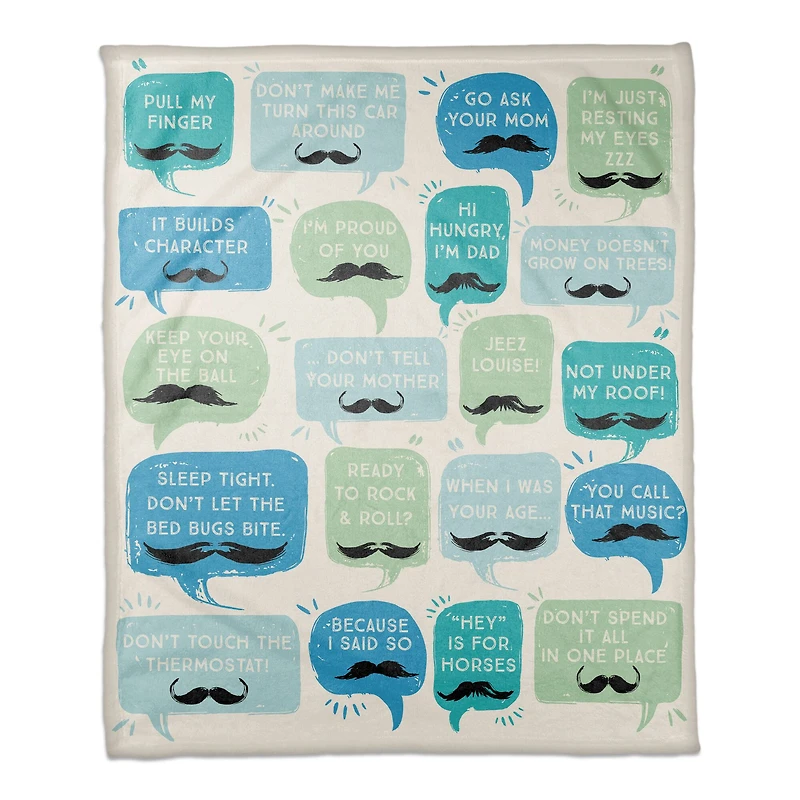 Dad Phrases Coral Fleece Blanket