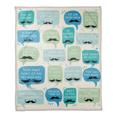 Dad Phrases Coral Fleece Blanket
