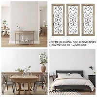 Hastings Home 50" Metal & Wood Wall Hanging Panel