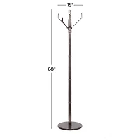 The Novogratz Black Aluminum Contemporary Coat Rack, 68" x 15" x 15"