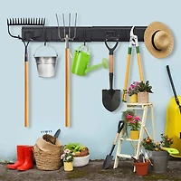 NEX™ 16.5" Black 7-Hook Garage Tool Wall Rack