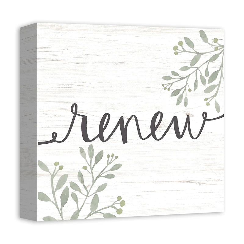 Renew Floral 12" x 12" Canvas Wall Art