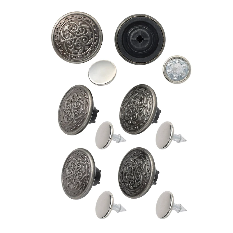 Silver Filigree Jean Buttons by Loops & Threads™