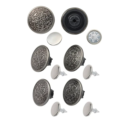 Silver Filigree Jean Buttons by Loops & Threads™