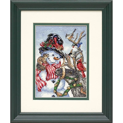 Dimensions® Snowman & Reindeer Counted Cross Stitch Kit