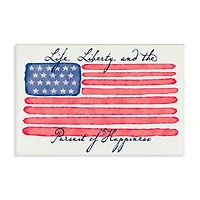Stupell Industries All American Patriotic Phrase Canvas Wall Art