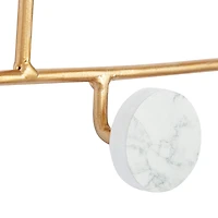 Gold Wood Glam Wall Hook, 7" x 24" x 2"