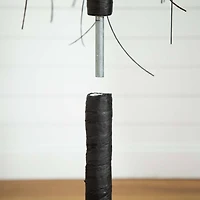 6ft. Orange & Purple LED Pre-Lit Halloween Black Willow Artificial Fall Tree