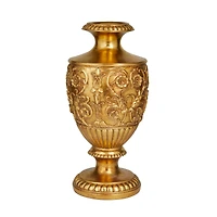 Gold Polystone Traditional Vase, 8" x 8" x 8"