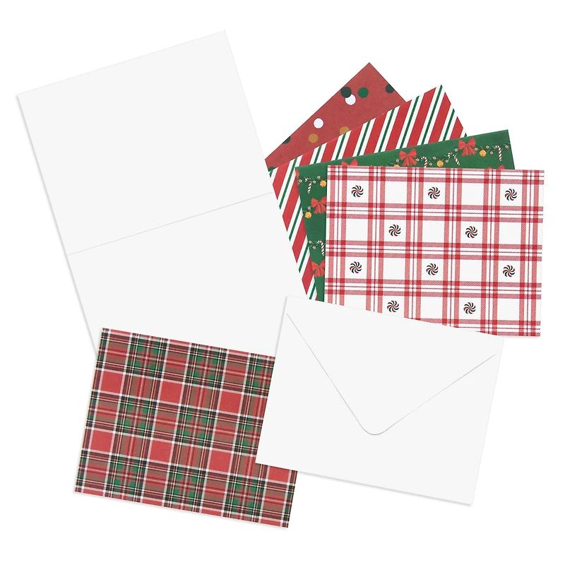 Peppermint Plaid Christmas Cards & Envelopes, 50ct. by Recollections™