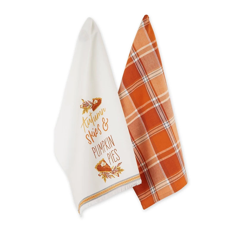 DII® Autumn Skies Pumpkin Pies Dishtowel Set