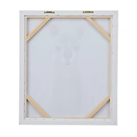 CosmoLiving by Cosmopolitan White Polystone French Country Framed Wall Art, 28" x 24"