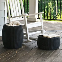 Household Essentials 9" Woven Storage Ottoman