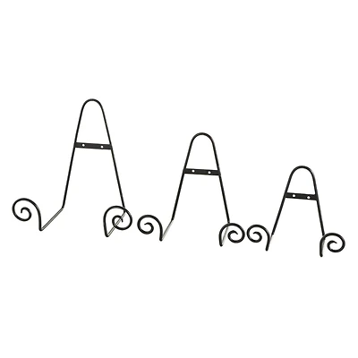 Black Metal Scroll Hanging Wall Rack Display Easel Set