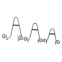 Black Metal Scroll Hanging Wall Rack Display Easel Set