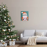 Stupell Industries Santa's Nice List Falling Snow Canvas Wall Art