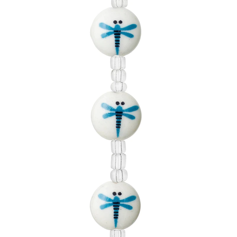 12 Packs: 6 ct. (72 total) Small Dragonfly Lentil Glass Beads, 12mm by Bead Landing™
