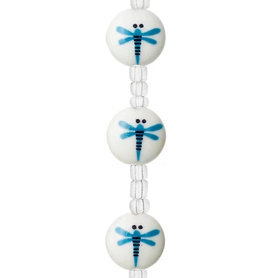 12 Packs: 6 ct. (72 total) Small Dragonfly Lentil Glass Beads, 12mm by Bead Landing™