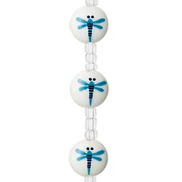 12 Packs: 6 ct. (72 total) Small Dragonfly Lentil Glass Beads, 12mm by Bead Landing™