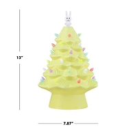 Mr. Cottontail Yellow 13" Ceramic Easter Bunny Tree