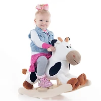 Toy Time Plush Ride-On Rocking Toy Cow