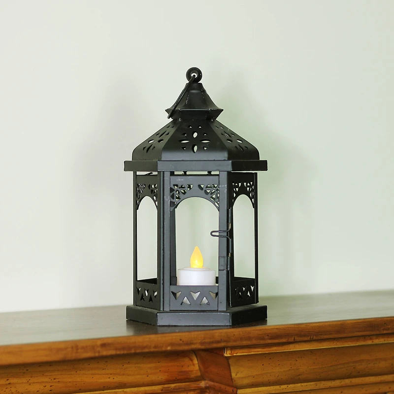 1.5" White LED Flickering Amber Lighted Christmas Votive Candles, 2ct.