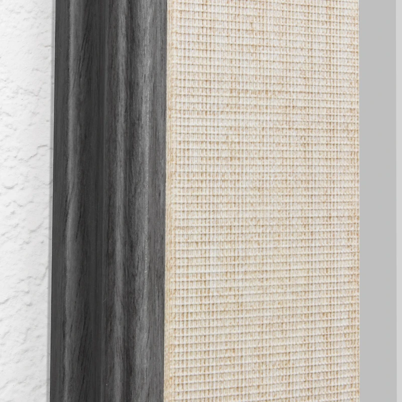 Head West Textured Gray Mat Framed Beveled Glass Accent Mirror