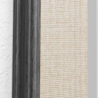 Head West Textured Gray Mat Framed Beveled Glass Accent Mirror