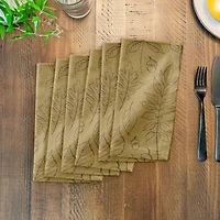 Leaf Pattern Cotton Twill Napkin