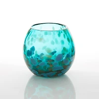 4" Aqua Bowl Vase