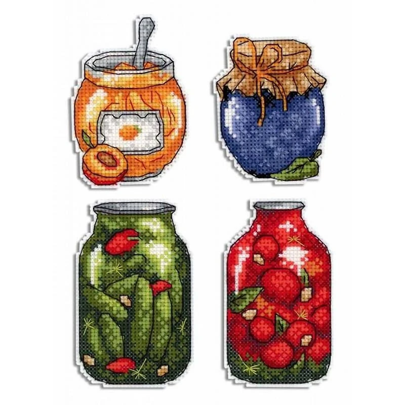 MP Studia Jam Bottles Plastic Canvas Counted Cross Stitch Kit