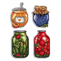 MP Studia Jam Bottles Plastic Canvas Counted Cross Stitch Kit