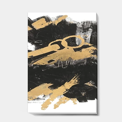 Designart - Gold and Black drift IV