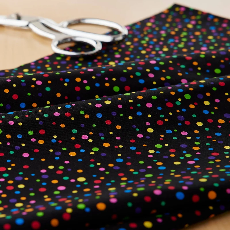 Fabric Traditions Multicolored Polka Dots Cotton Fabric