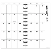 2026 Blue Blooms Small Weekly Monthly Planner