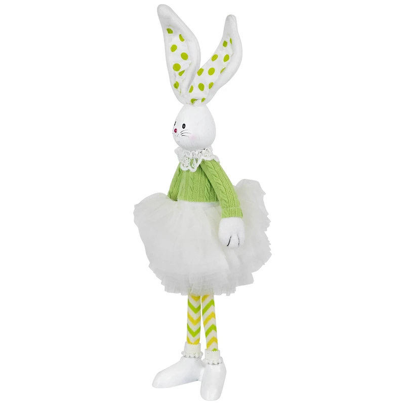 15" Green Ballerina Bunny Standing Easter Figure