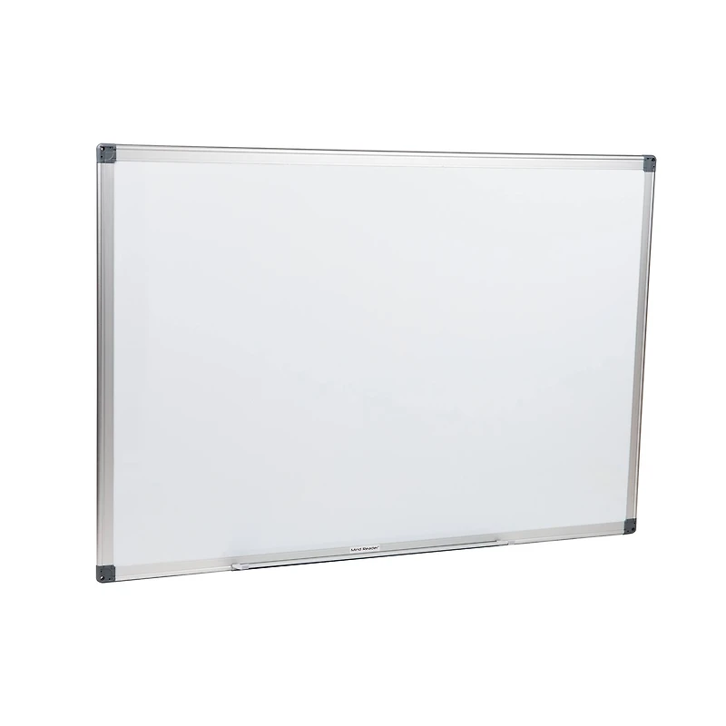 Mind Reader Dry Erase Magnetic White Board, Wall Mount with Eraser Marker Shelf, White