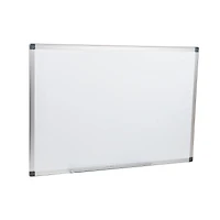 Mind Reader Dry Erase Magnetic White Board, Wall Mount with Eraser Marker Shelf, White