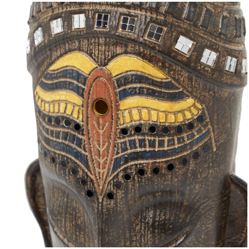 18" Brown Mask Sculpture