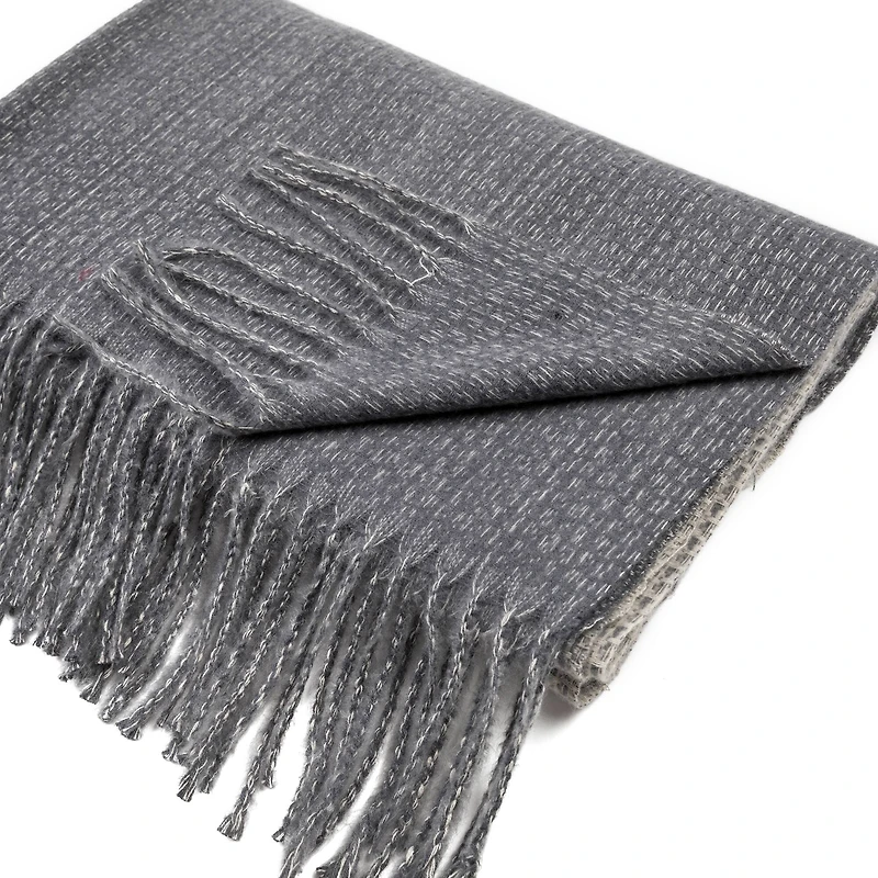 Glitzhome® 75" Gray Scarf with Tassels