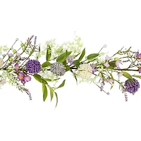 5ft. Purple Wildflower & Berry Spring Garland