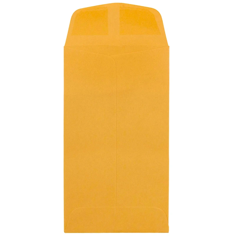 JAM Paper 3.375" x 6" Brown Kraft Recycled Coin Business Envelopes, 100ct.