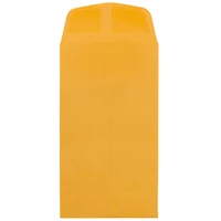 JAM Paper 3.375" x 6" Brown Kraft Recycled Coin Business Envelopes, 100ct.